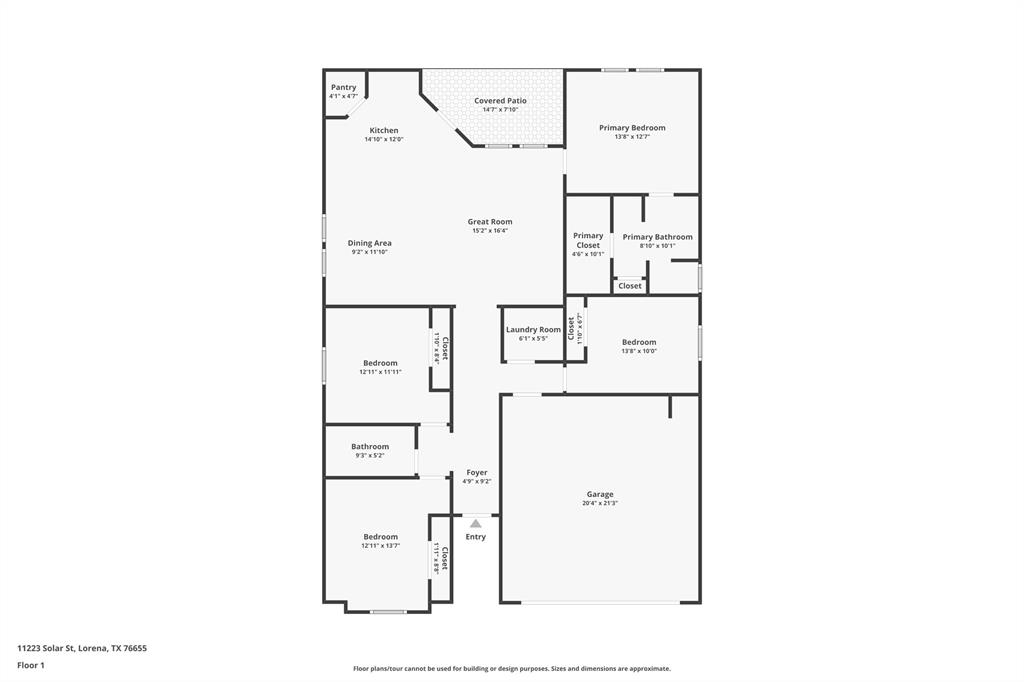 11233 Solar Street Lorena, TX 76655 - Photo 33 of 33 floor plan 4 bedrooms 2 bathrooms