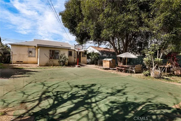 a view of a town with barn house
