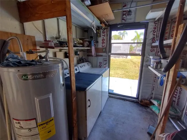 a view of storage and utility room