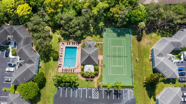 an aerial view of a house having balcony