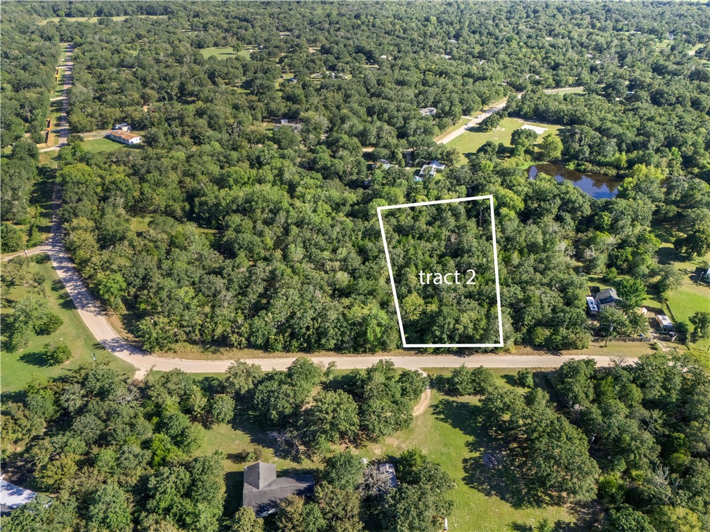 2 South Berry Ridge Caldwell, TX 77836 - Photo 1 of 16 Aerial view of property and surrounding area featuring a forest and property parcel outlined