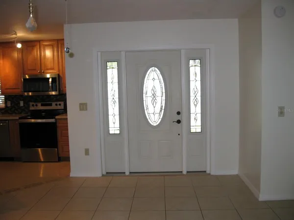 a view of a hallway with elevator