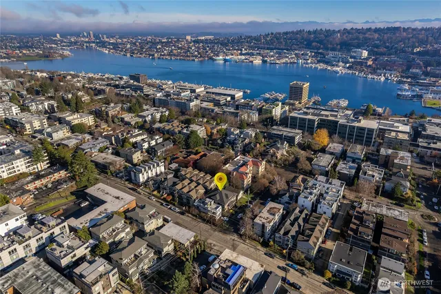 an aerial view of a city