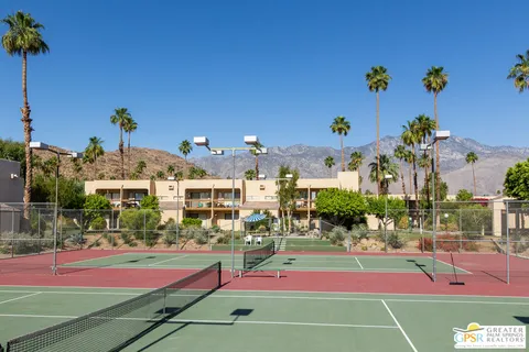a view of a volley ball court