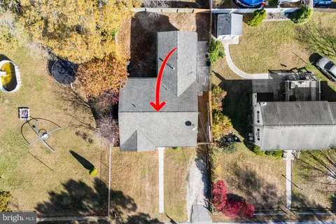 a bird view of a house