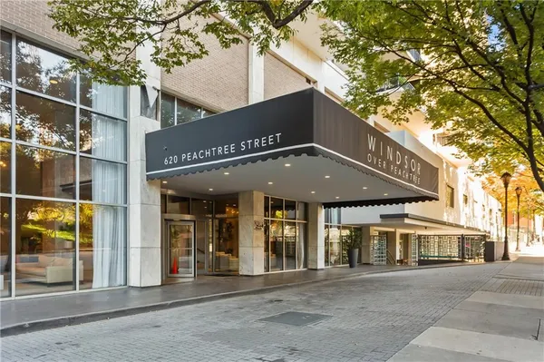 a front view of a building