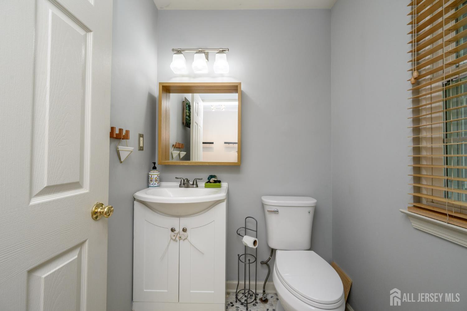 1907 Stech Drive Bridgewater, NJ 08807 - Photo 17 of 55 a bathroom with a toilet a sink and mirror