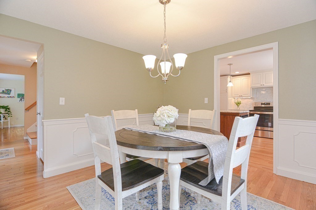 520 Burroughs Road Boxborough, MA 01719 - Photo 8 of 34 a view of a dining room with furniture and wooden floor