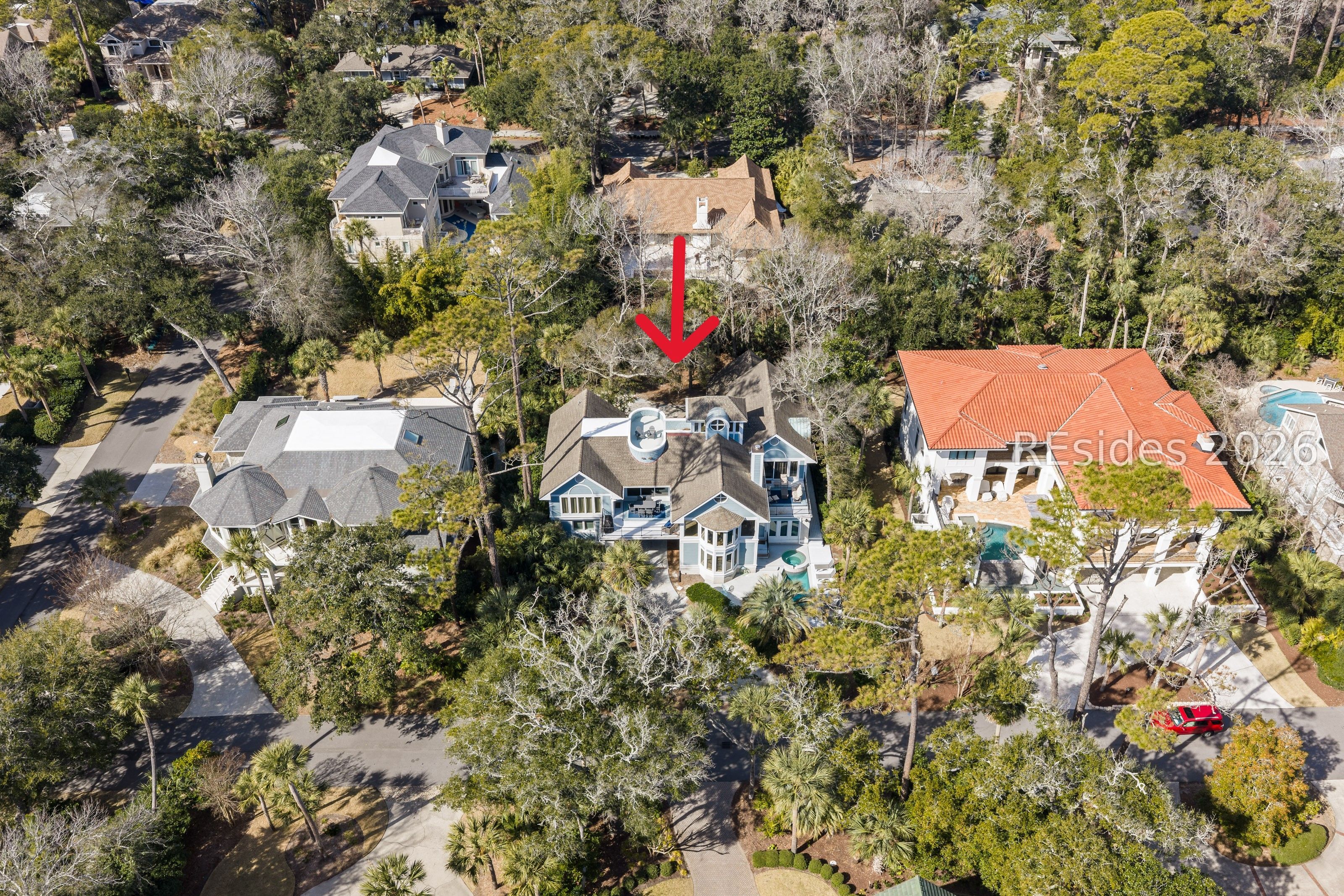 5 Brigantine Hilton Head Island, SC 29928 - Photo 40 of 41 house - overhead view