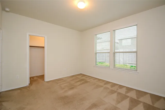 an empty room with a window