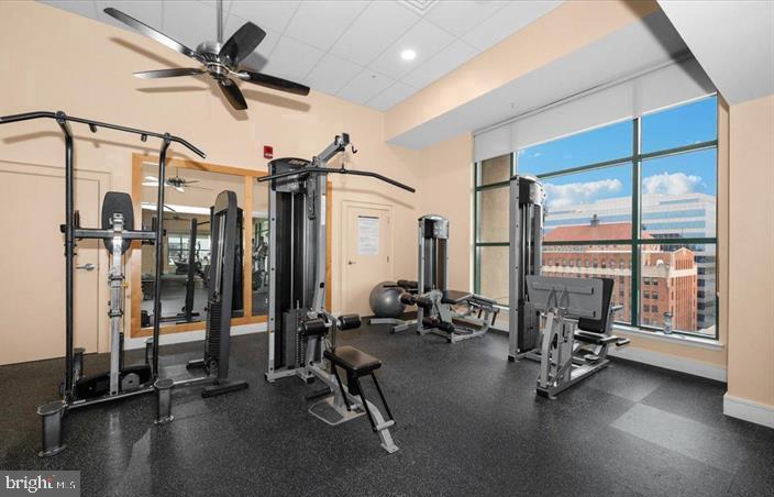 414 Water Street, Unit 2309 Baltimore, MD 21202 - Photo 34 of 36 a view of a room with gym equipment
