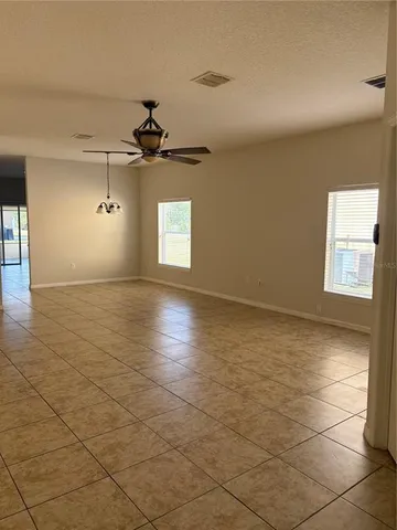 a view of a livingroom with a window