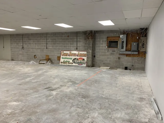 a view of a car garage