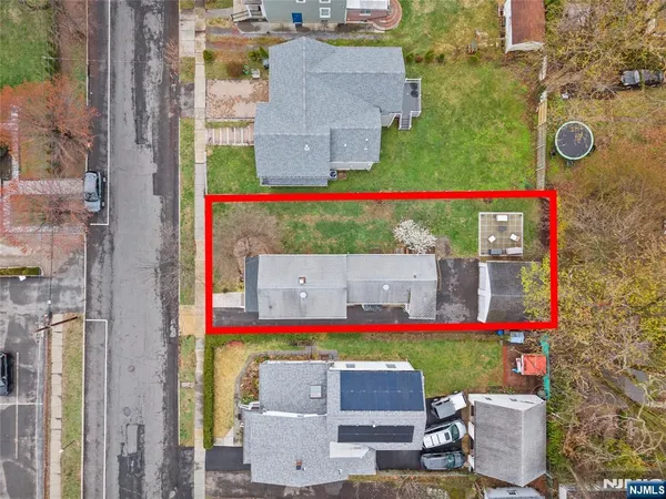 an aerial view of multiple house