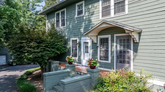 a car parked in front of a house