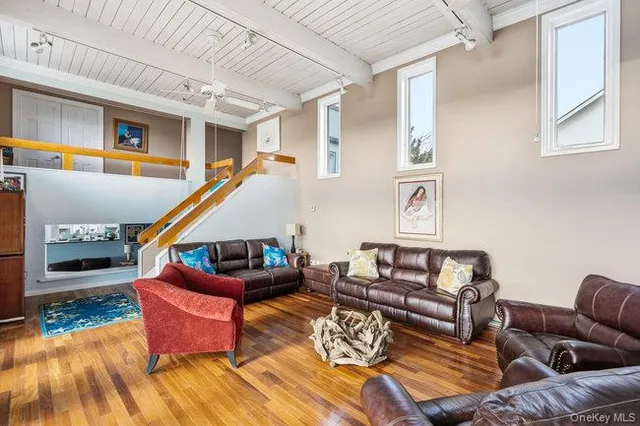 a outdoor living space with furniture