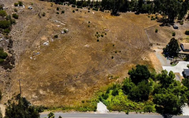 a view of a yard with trees