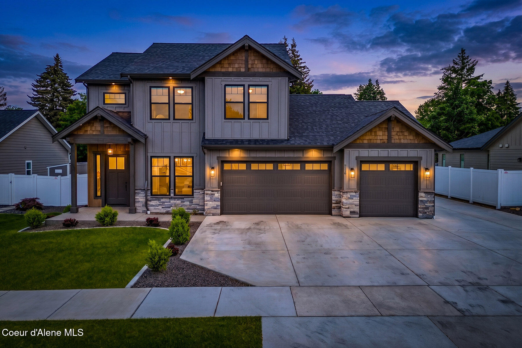 9116 North Raintree Lane Hayden, ID 83835 - Photo 3 of 67 9116-N-Raintree-Ln-Twilight-0104