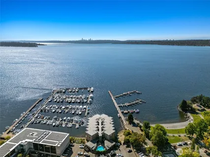 an aerial view of a building