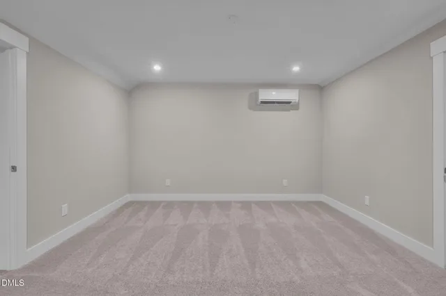 a view of an entryway with a door