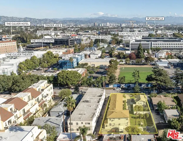 an aerial view of a city