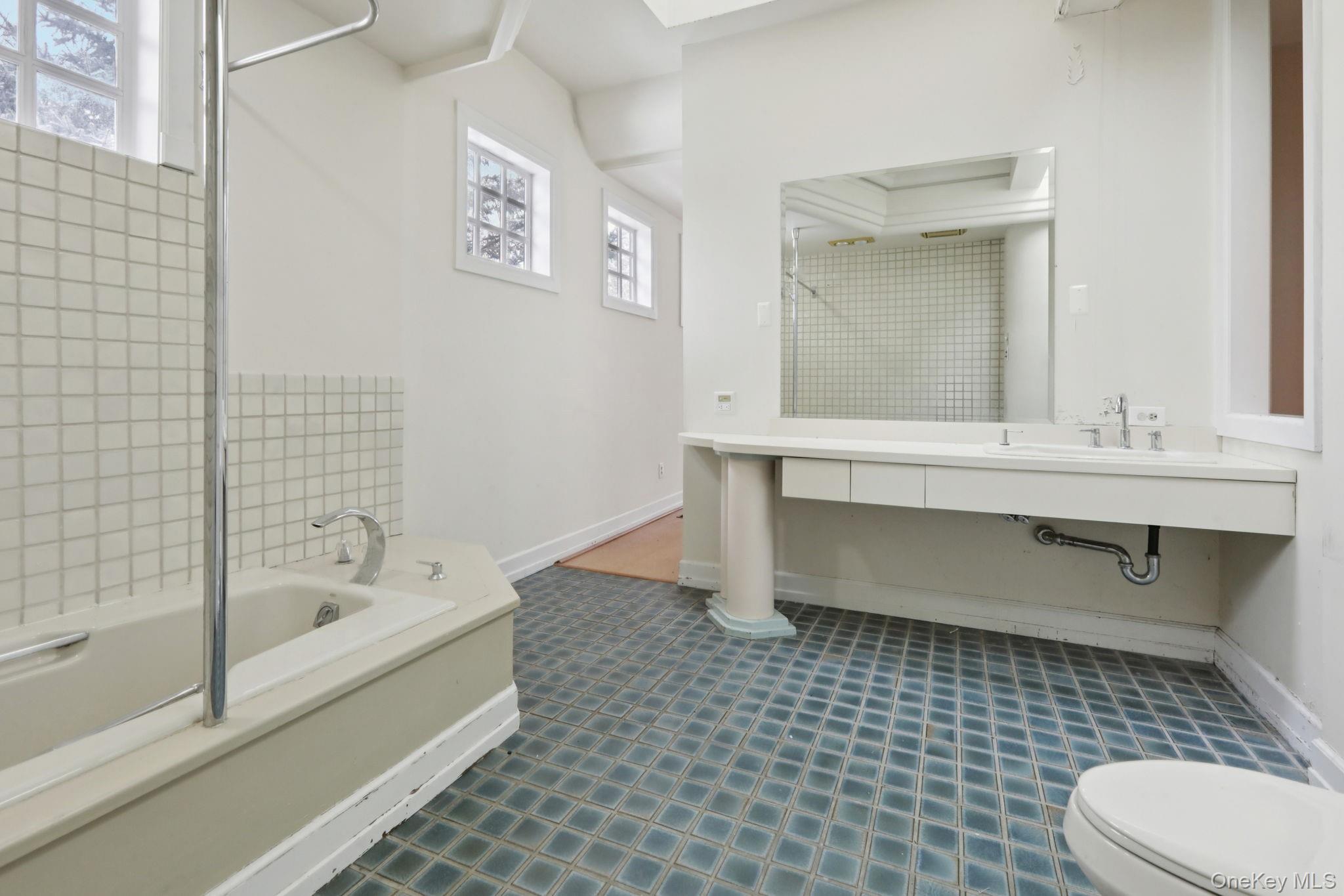 32 East Lake Stable Road Tuxedo Park, NY 10987 - Photo 22 of 49 a bathroom with a sink a toilet and bathtub