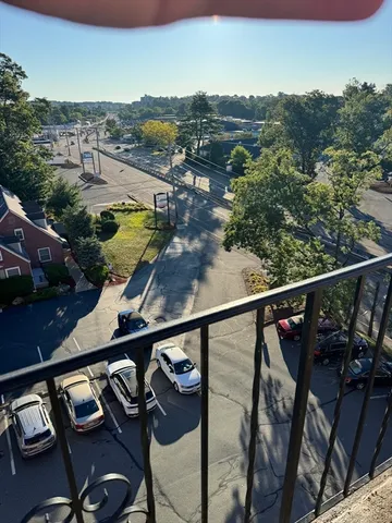 a view of city from balcony