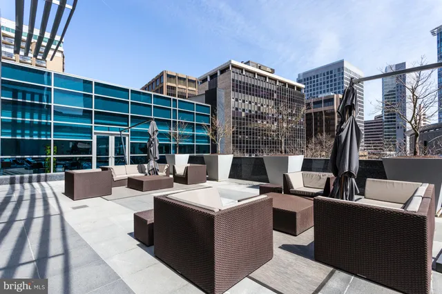 a view of outdoor space with seating