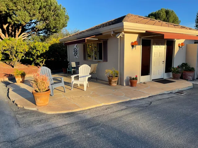 a view of a house with patio
