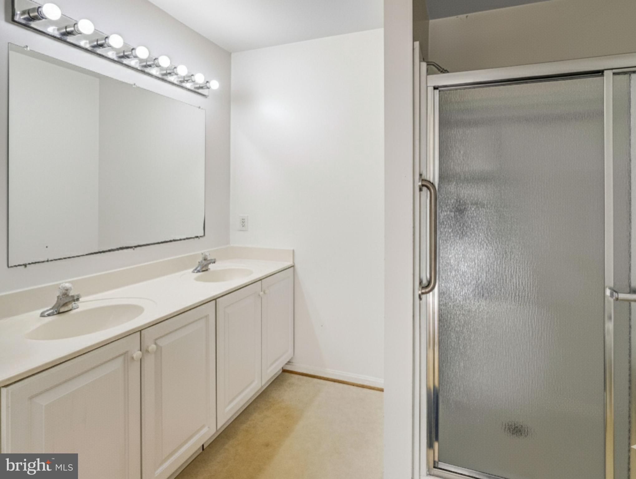 13200 Marsh Road Bealeton, VA 22712 - Photo 10 of 20 a bathroom with a double vanity sink mirror and shower