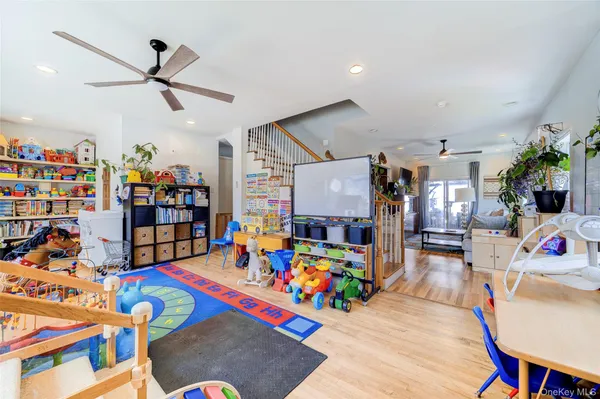 a play room with furniture and a play room