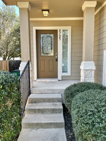 a view of front door of house