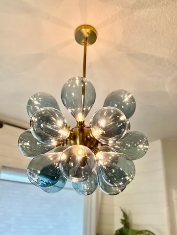 a close view of light fixtures