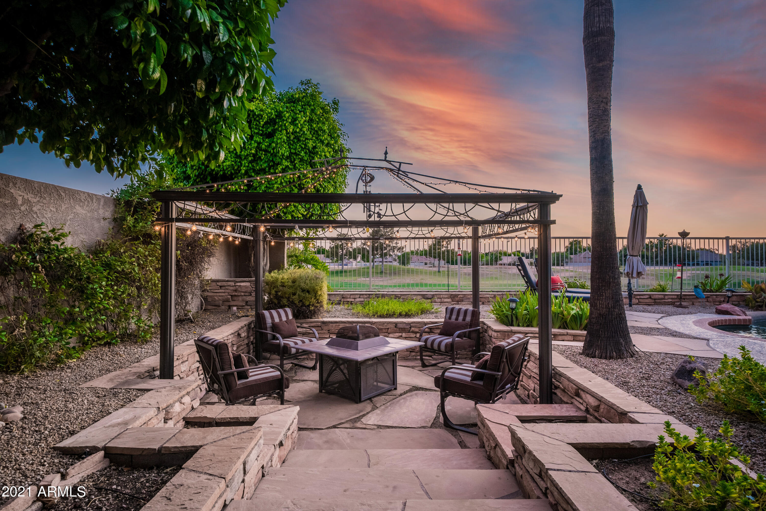 1284 North Conner Avenue Gilbert, AZ 85209 - Photo 44 of 52 Gazebo with Firepit