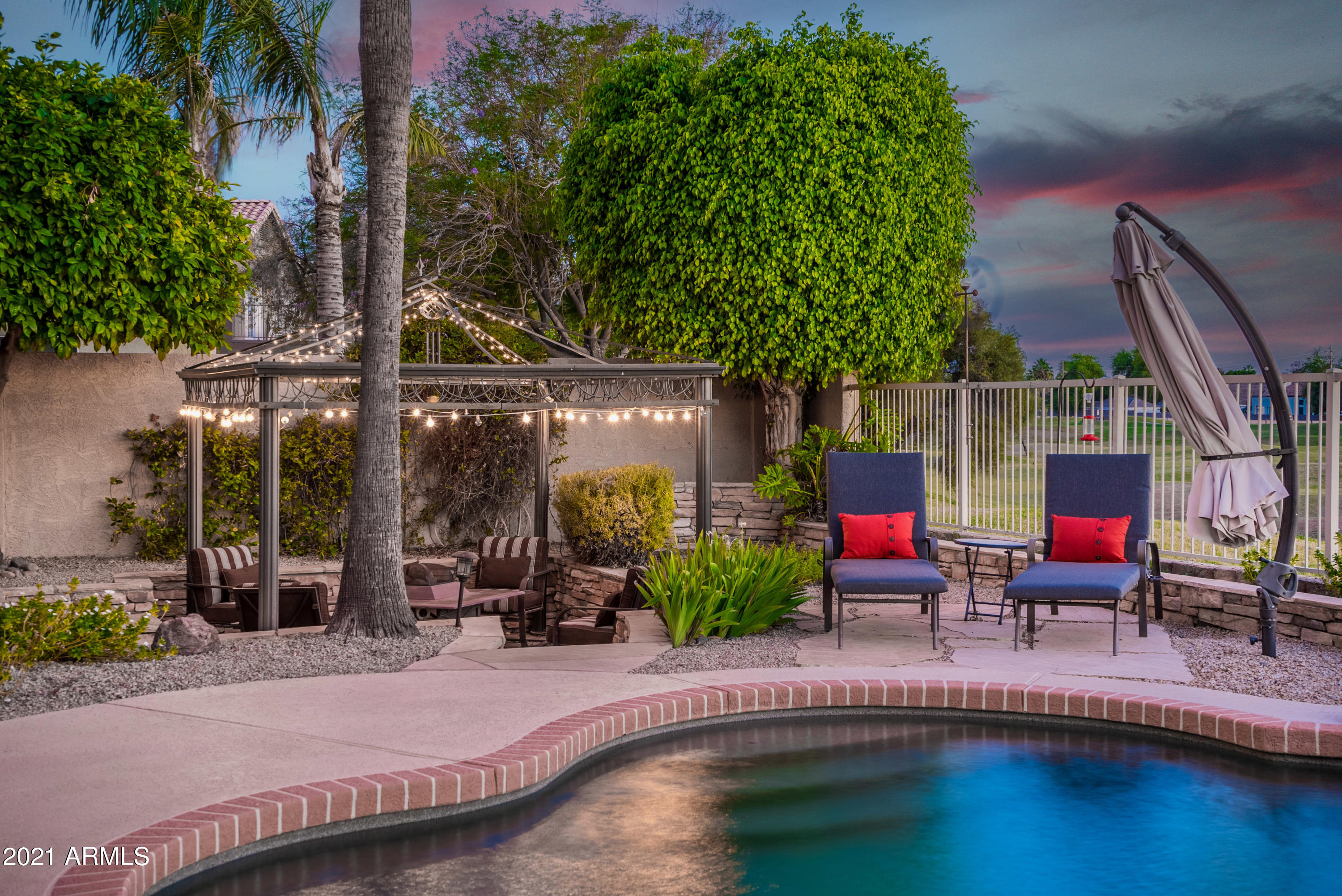 1284 North Conner Avenue Gilbert, AZ 85209 - Photo 50 of 52 Great Lighting over Gazebo