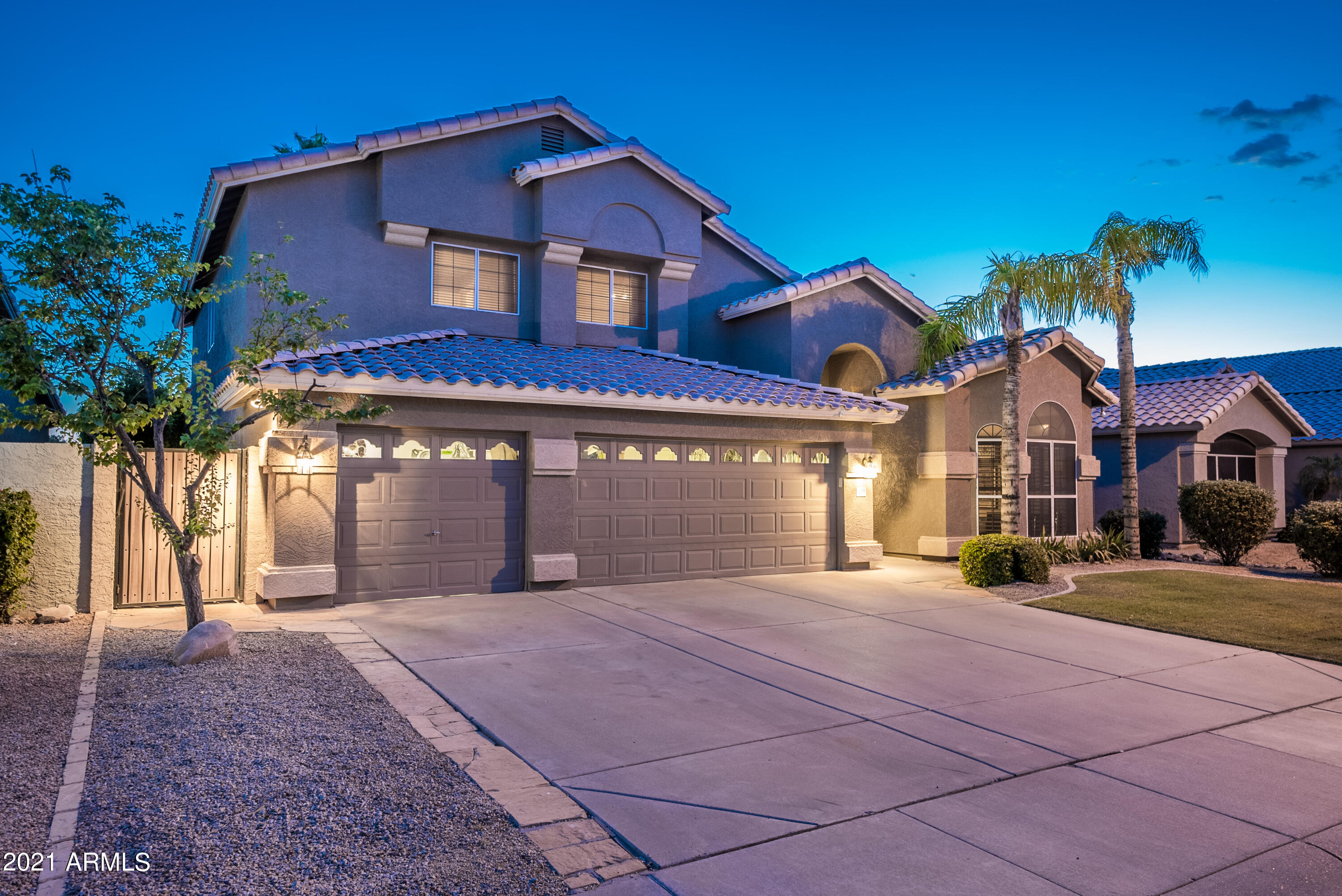 1284 North Conner Avenue Gilbert, AZ 85209 - Photo 5 of 52 Exterior Evening View