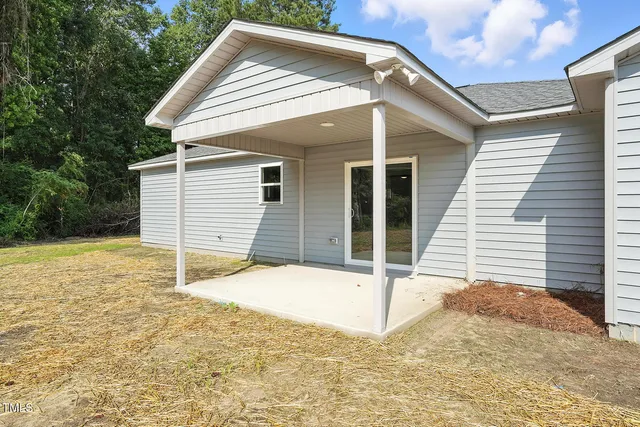 a backyard of a house