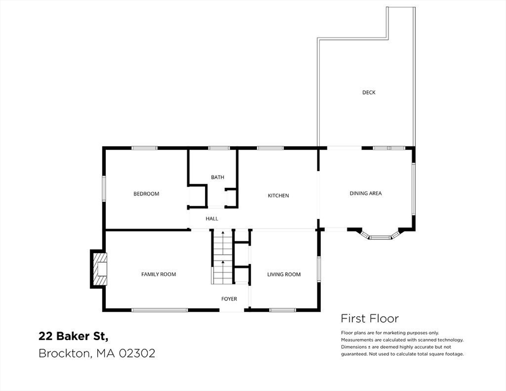 22 Baker Street Brockton, MA 02302 - Photo 30 of 32 a picture of floor plan