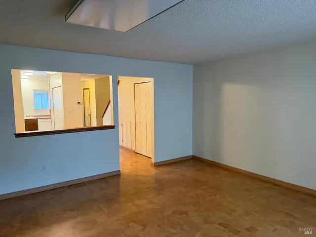 an empty room with window