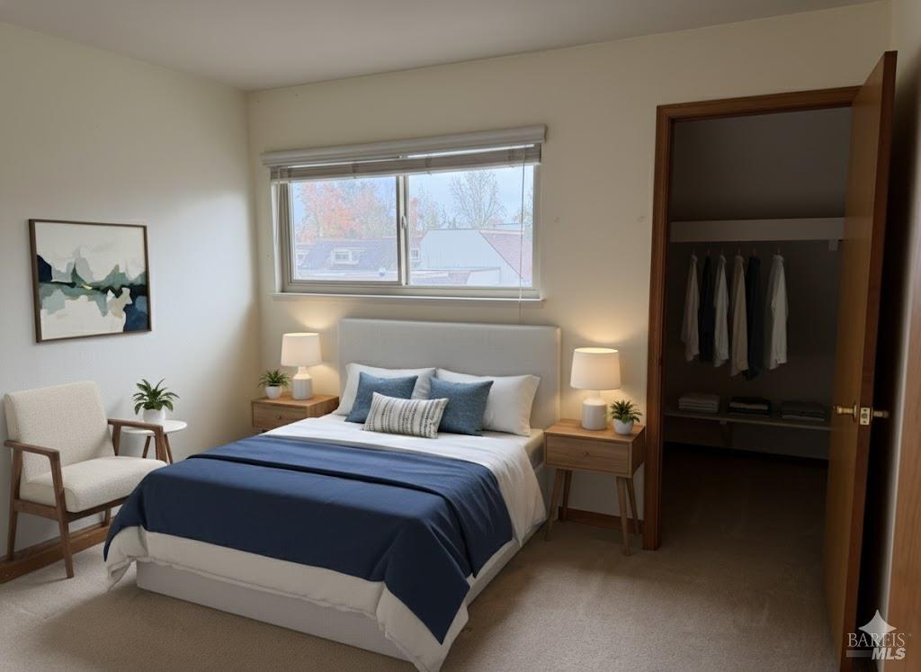 1964 Knolls Drive Santa Rosa, CA 95405 - Photo 21 of 39 a bedroom with a bed and a window