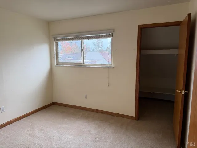 an empty room with a window