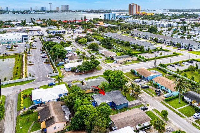 an aerial view of a city