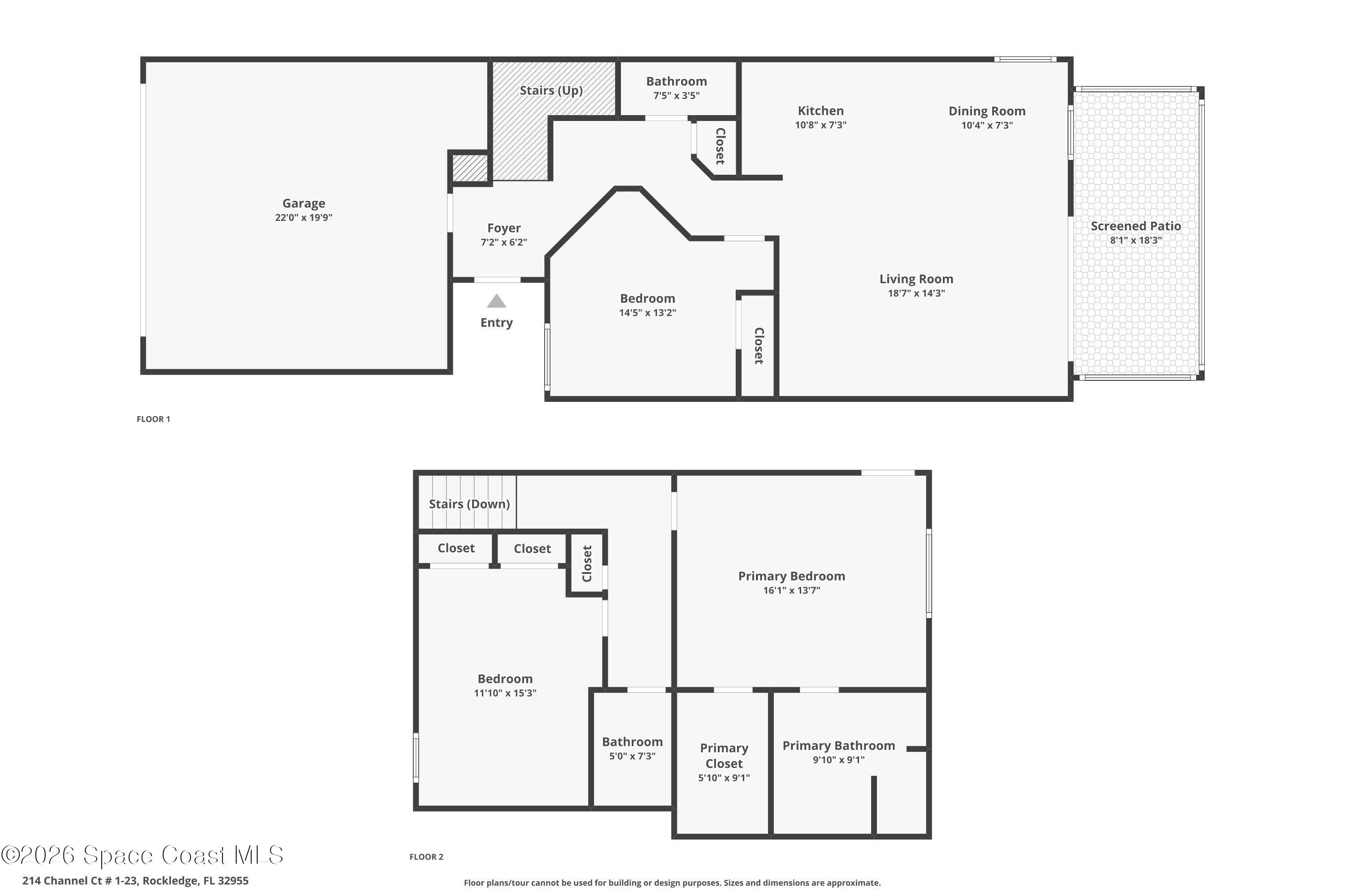 214 Channel Court, Unit 123 Rockledge, FL 32955 - Photo 33 of 33 Floor Plan