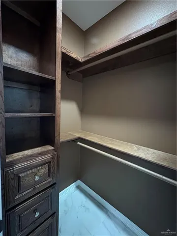 a close view of closet