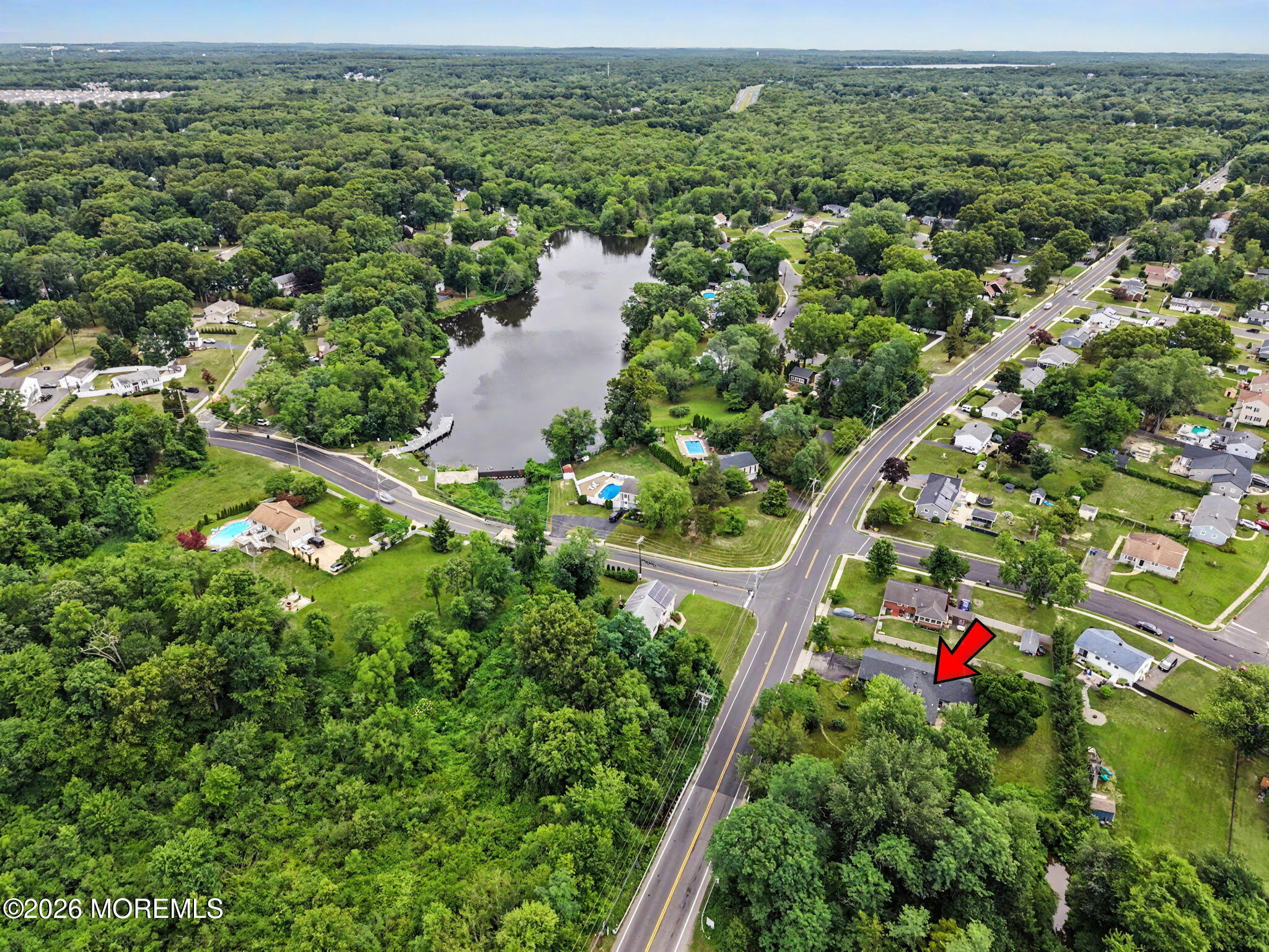 699 Aldrich Road Howell, NJ 07731 - Photo 29 of 30 an aerial view of residential houses with outdoor space and trees