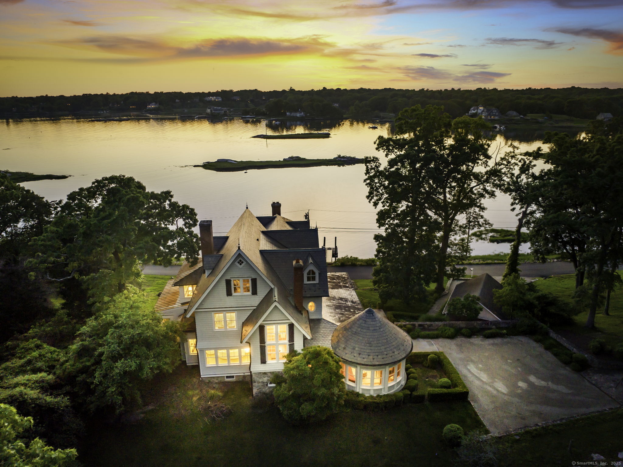 Sunset views of Scotts Cove and Dock