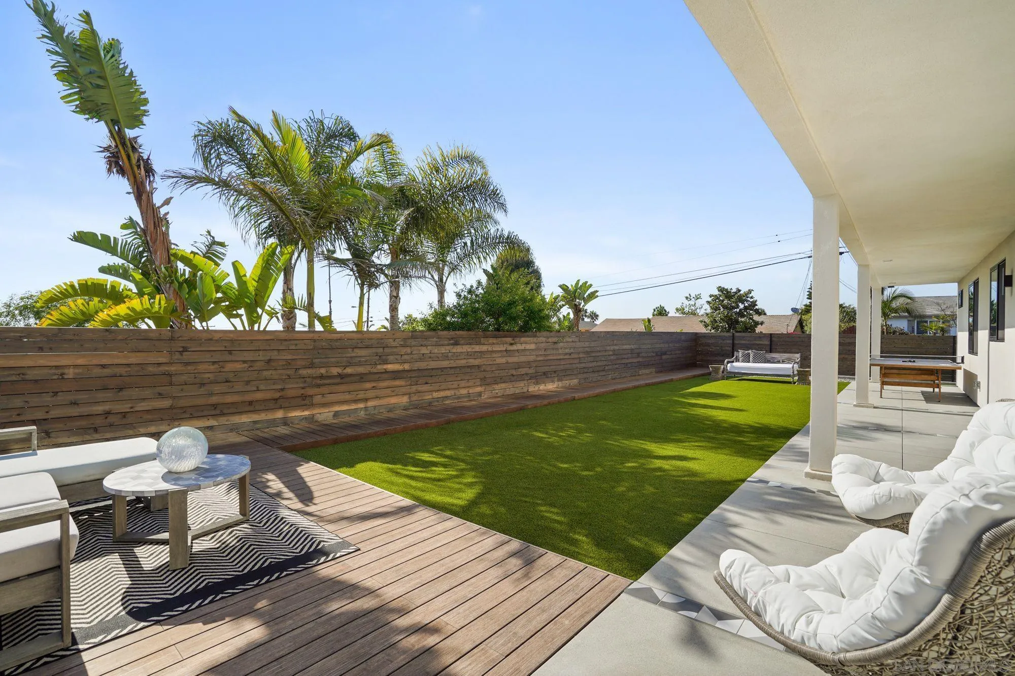 1604 Legaye Drive Encinitas, CA 92007 - Photo 24 of 43 a view of a wooden deck with a yard