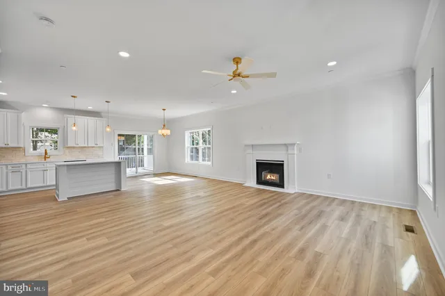 a view of a livingroom with a fireplace