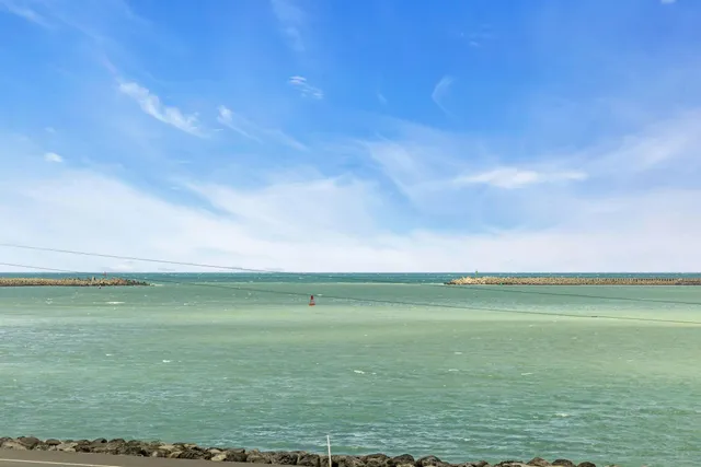 a view of a lake and outdoor space