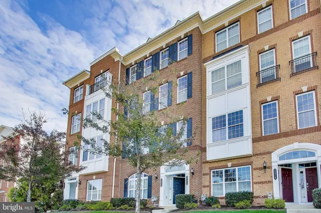 a front view of a multi story building